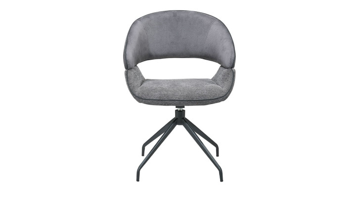 Speisezimmersessel Irun mit einer Frontalansicht in anthrazit.