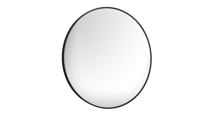 Rahmenspiegel Britt mit einem Rahmen in schwarz aus Metall. Schräge Seitenansicht