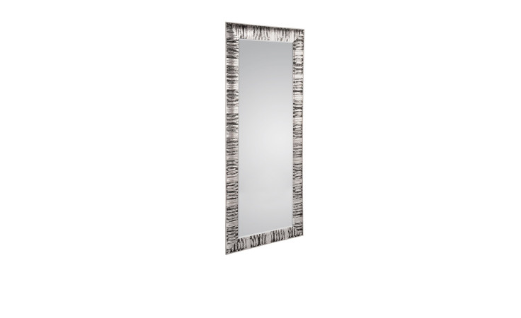Spiegel Nadja in rechteckiger Form, mit einem Rahmen in Schwarz-Silber