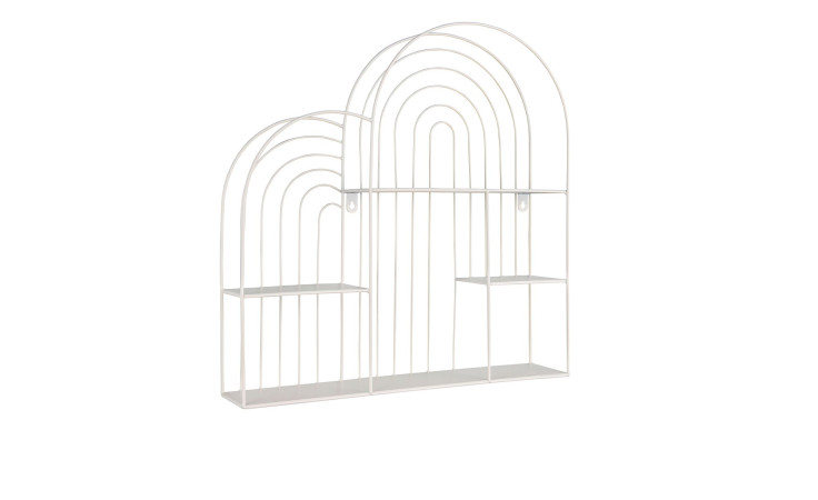 Wandregal Ivy in Sand aus Metall. Schräge Seitenansciht