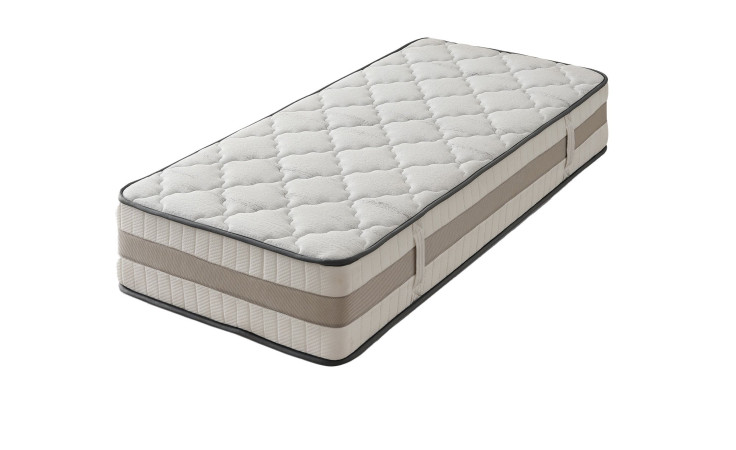 Federkernmatratze Easydream TFK 5320: Einzelbett, gesteppt mit „Komforthöhe“, beige Seiten und Taschenfederkern-Komfort.