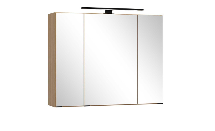 Spiegelschrank vito Menzo in der Korpusausführung Tira Eiche hell mit 3 Türen
