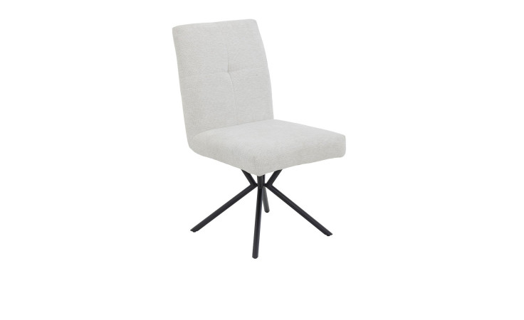 Stuhl LIV'IN ARNES S mit Vierfußgestell in Schwarz und Sitzschale in Beige von schräg vorne