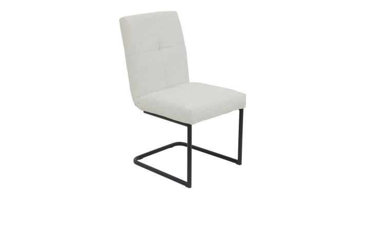 Schwingstuhl LIV'IN PAZIN S mit schwarzem Gestell und Sitzschale in Beige von schräg seitlich vorne