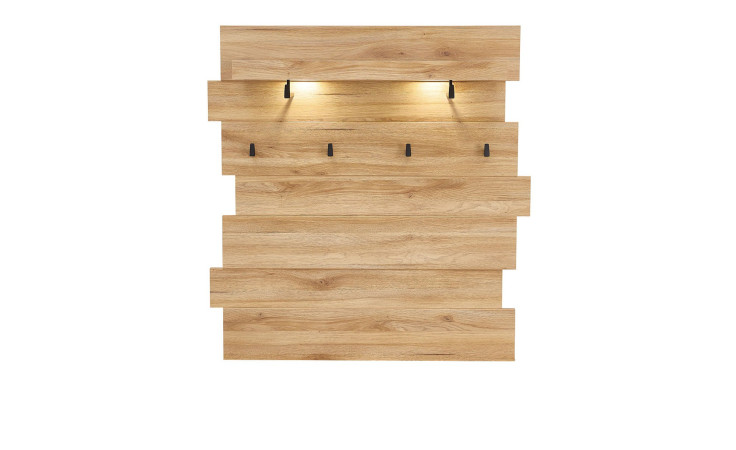 Garderobenpaneel vito Clyde in Mauvella Oak Nachbildung inkl. Beleuchtung