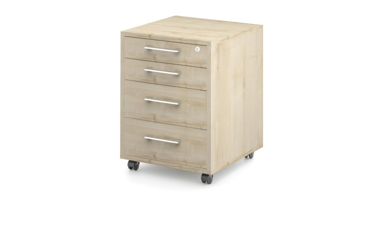 Rollcontainer vito Vary mit Front und Korpus in Birke