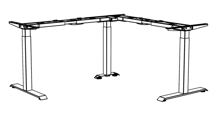 Winkel-Untergestell vito Vary Ausführung Schwarz matt, aus Metall