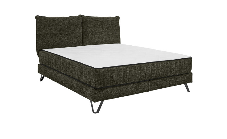 Boxspringbett set one Baldwin in der Farbe dunkelgrün