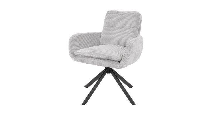 Armlehnenstuhl Janina in der Farbe grau