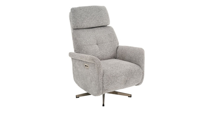 TV-Sessel Ibiza mit Bezug aus hellgrauem Stoff