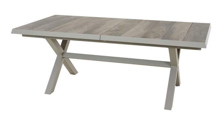 Gartentisch ausziehbar von Siena Garden in seidengrau / washed grey