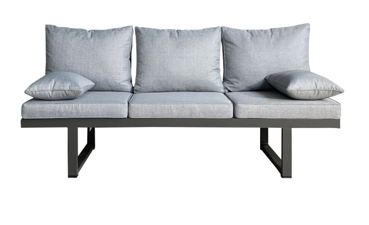 Multifunktionssofa Bondino von LC Garden in Grau, Gestell in Anthrazit, inkl. Auflagen