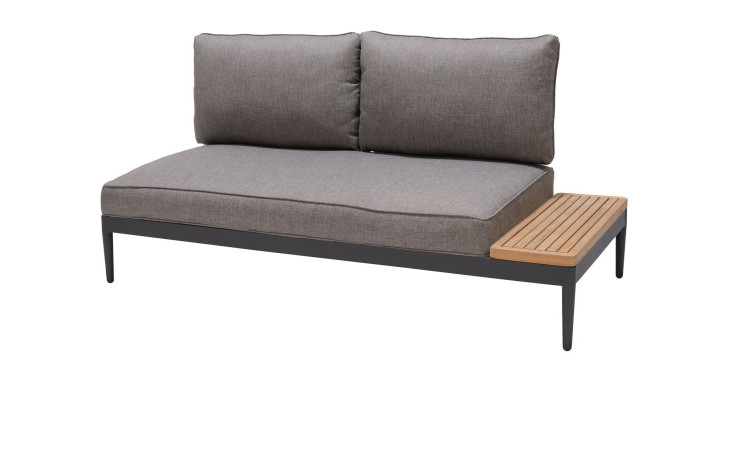 Gartensofa Topaz mit Teakholzplatte, inkl. Kissen