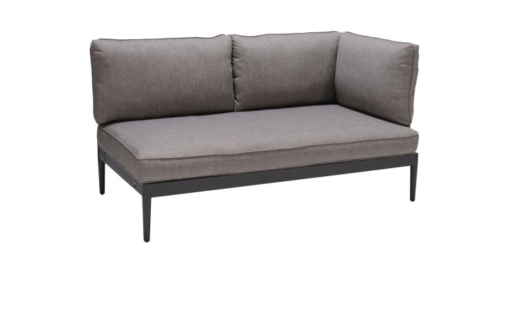 Gartensofa Topaz in grau/magnesiumgrau, Gestell aus Aluminium