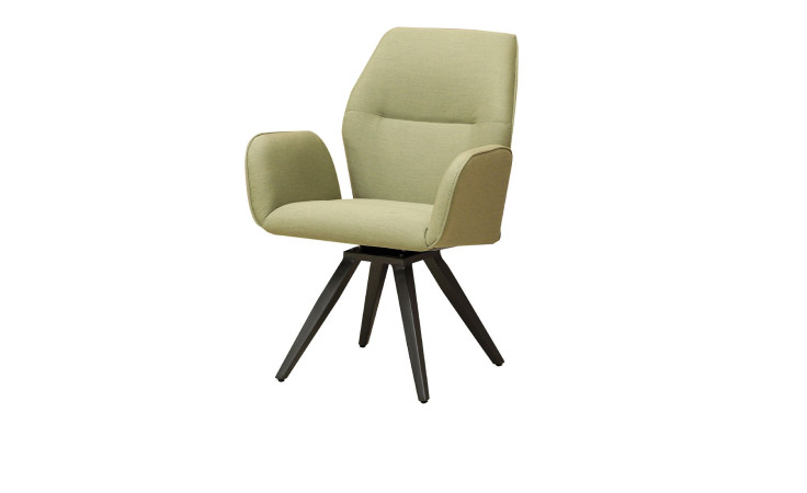 Gartenstuhl Walton mit Bezug aus olivgrünem Sunbrella-Stoff und anthrazitfarbenem, drehbarem Gestell