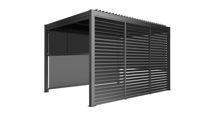 Alu-Lamellenwand Shadow in Mattgrau