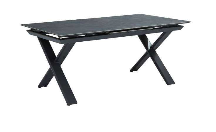Ausziehtisch Vancouver in Grau/Anthrazit mit X-Gestell