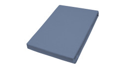 Jersey-Boxspring-Spannbettlake, in der Größe 140 - 160 x 200 cm und in der Farbausfürhugn blau