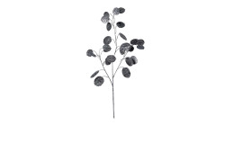 Lunaria-Zweig 68 cm aus Kunststoff mit schwarzen Stiel und Blätter,