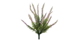 Erika-Pick 25 cm aus Kunststoff in grün mit rosa Knospen.