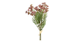 Fruchtstand 45 cm aus Kunststoff mit rosa Blüten und grünen Stiel und Blätter.