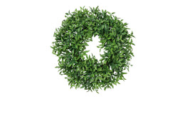 Grünkranz 22 cm aus Kunststoff in grün.