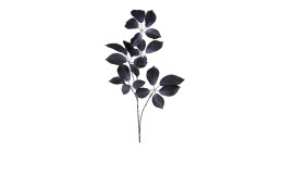 Laubzweig 74 cm aus Kunststoff in schwarz.