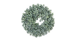 Buchskranz 34 cm in grau / grün