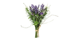 Lavendel-Bündel 23 cm aus Kunststoff mit lila Blüten und grünen Stielen und Blätter.
