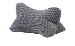 Lesekissen Sven 40 x 25 cm von Ambiente Trendlife, graues Strukturkissen in Knochenform aus Anthrazit Synthetikfaser.