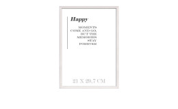 Holz-Bilderrahmen Happy 21 x 30 cm