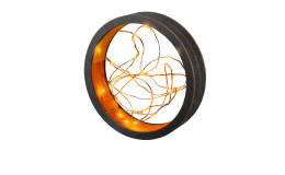 LED-Rahmen 18 cm in schwarz.