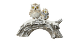 Deko-Objekt Eulen auf Ast.