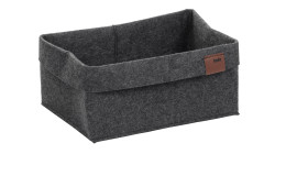 Korb Fay 26 cm in dunkelgrau aus Filz