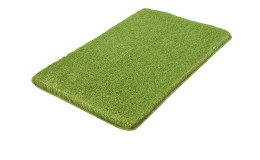 Der Kleine Wolke Badteppich Relax 60 x 100 cm in Grün Meliert Synthetikfaser ist auf einem weißen Hintergrund abgebildet.