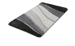Badteppich Ocean 70 x 120 cm in Grau/Schwarz von Kleine Wolke - moderne Synthetikfaser für jedes Zimmer.