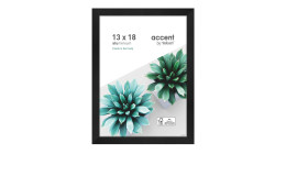 Aluminium-Bilderrahmen Star 13 x 18 cm mit einem Struktur schwarz matten Rahmen und transparten Glas.