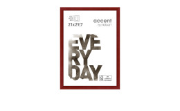 Holz-Bilderrahmen Zoom 21 x 29,7 cm in rot.