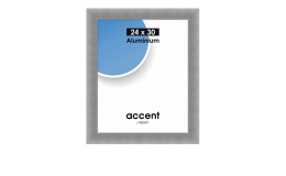 Bilderrahmen Largo 24 x 30 cm mit einem Aluminiumrahmen und transparentem Glas.