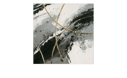 Handpainting Golden Orbits 40 x 40 cm, Abstrakte Kunst