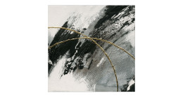 Handpainting Golden Orbits 40 x 40 cm, Abstrakte Kunst