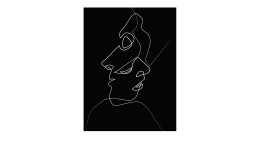 Glasbild Face Lines 60 x 80 cm, Fineline, Gesichter