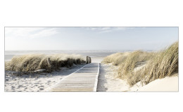 Glasbild Seeblick 30 x 80 cm, Strandlandschaft