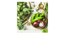 Glasbild Cook Me 50 x 50 cm, verschiedene Gemüse