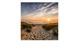 Glasbild Weg Zum Strand 30 x 30 cm, Strandlandschaft