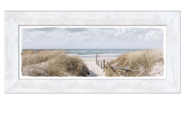 Rahmenbild Way To Beach 44 x 94 cm. Rahmenbild mit dem Thema - Strand.