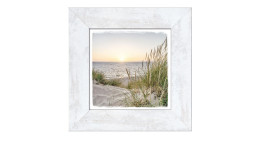 Rahmenbild Nordic Beach Atmosphere 44 x 44 cm. Rahmenbild mit dem Thema - Strand und Meer.