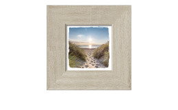 Rahmenbild Nordsee 34 x 34 cm. Rahmenbild mit dem Thema - Strand und Meer.