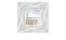 Rahmenbild Oase der Sinne 34 x 34 cm. Rahmenbild mit dem Thema - Strand und Meer.