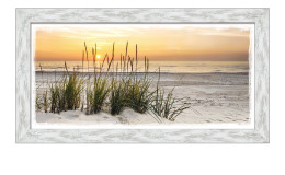 Rahmenbild Lonely Dune 69 x 129 cm, mit einer Strandlandschaft